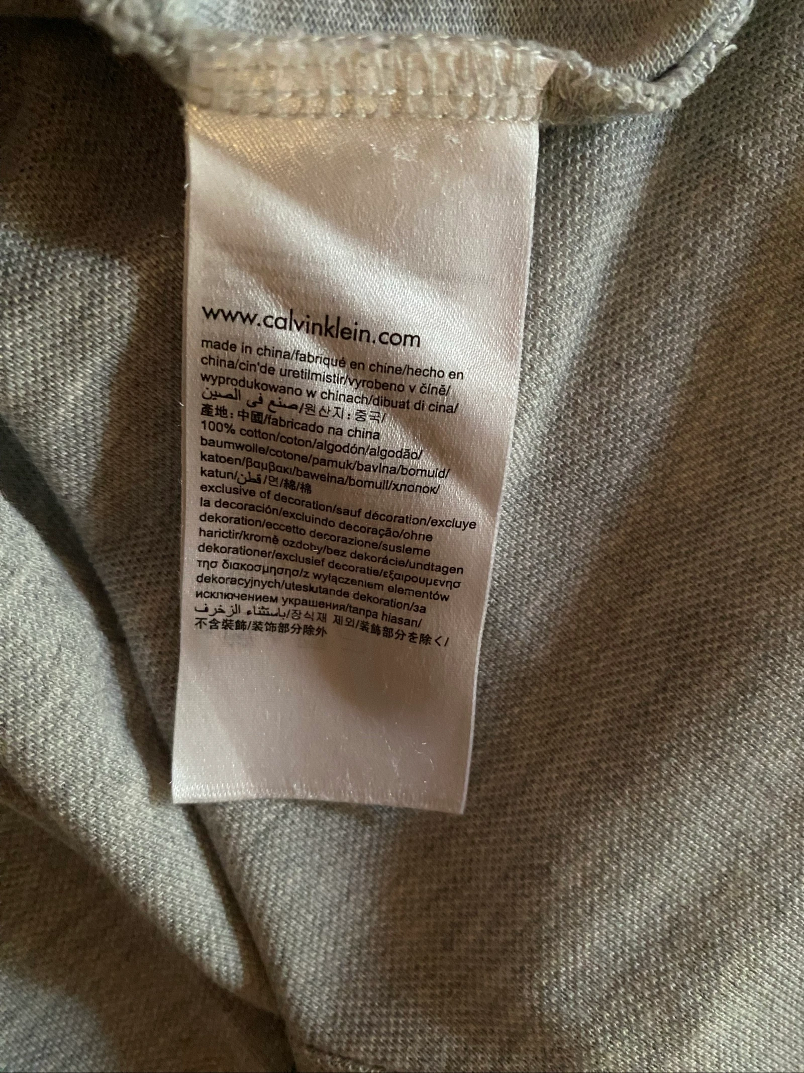 Polo Calvin Klein Jeans cinza mesclado 100 % algodão – Logo CK bordado – Tamanho M – photo 7